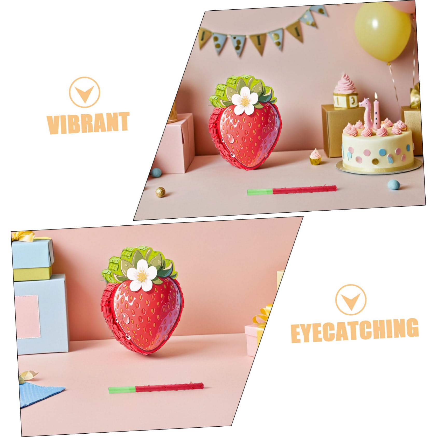 Alipis Piñata para Fiesta Infantil Decoración de Frutas de Verano para Cumpleaños y Fiestas Temáticas