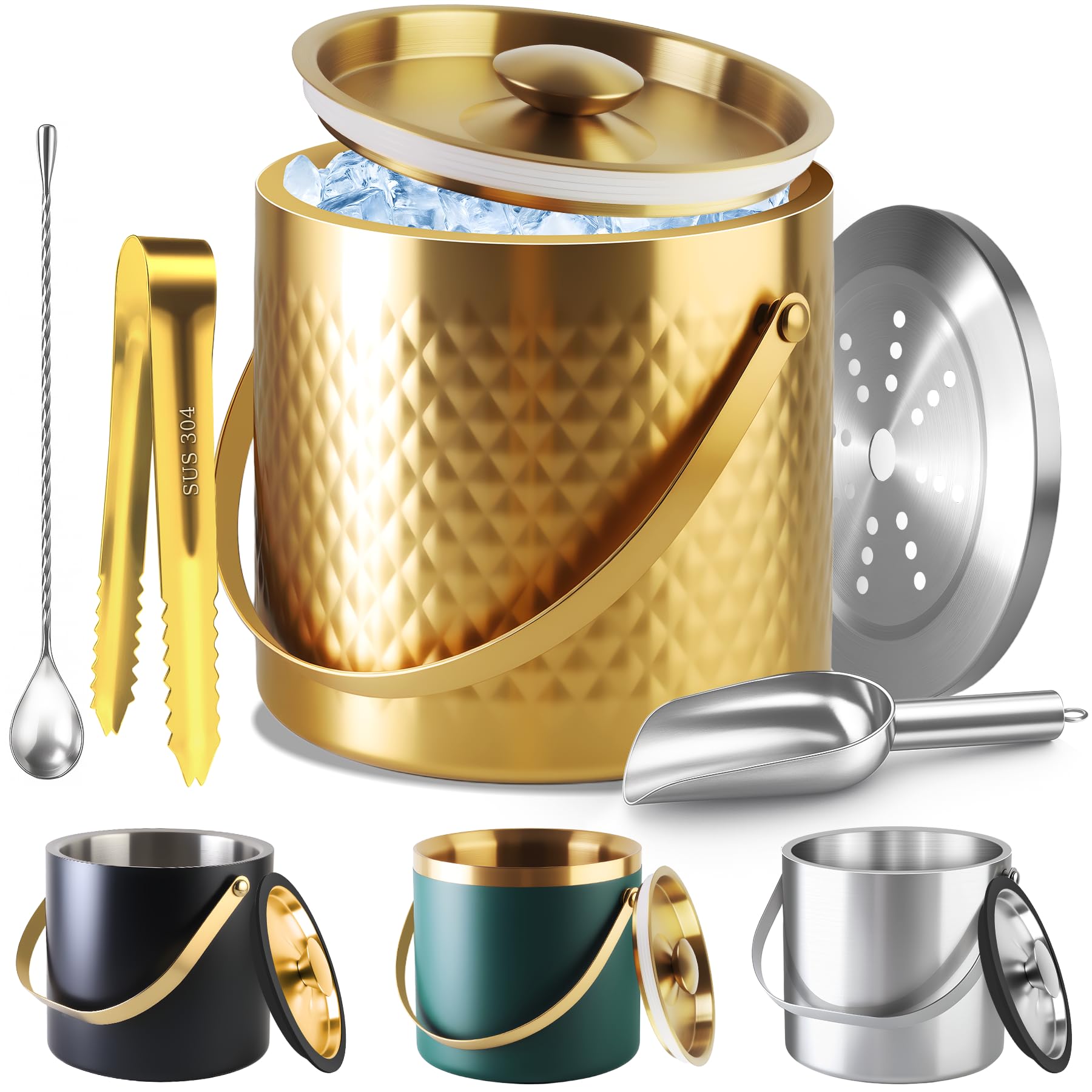 Amazon.co.jp: TOSELBAI アイスペール シリコン密封リング付きアイス