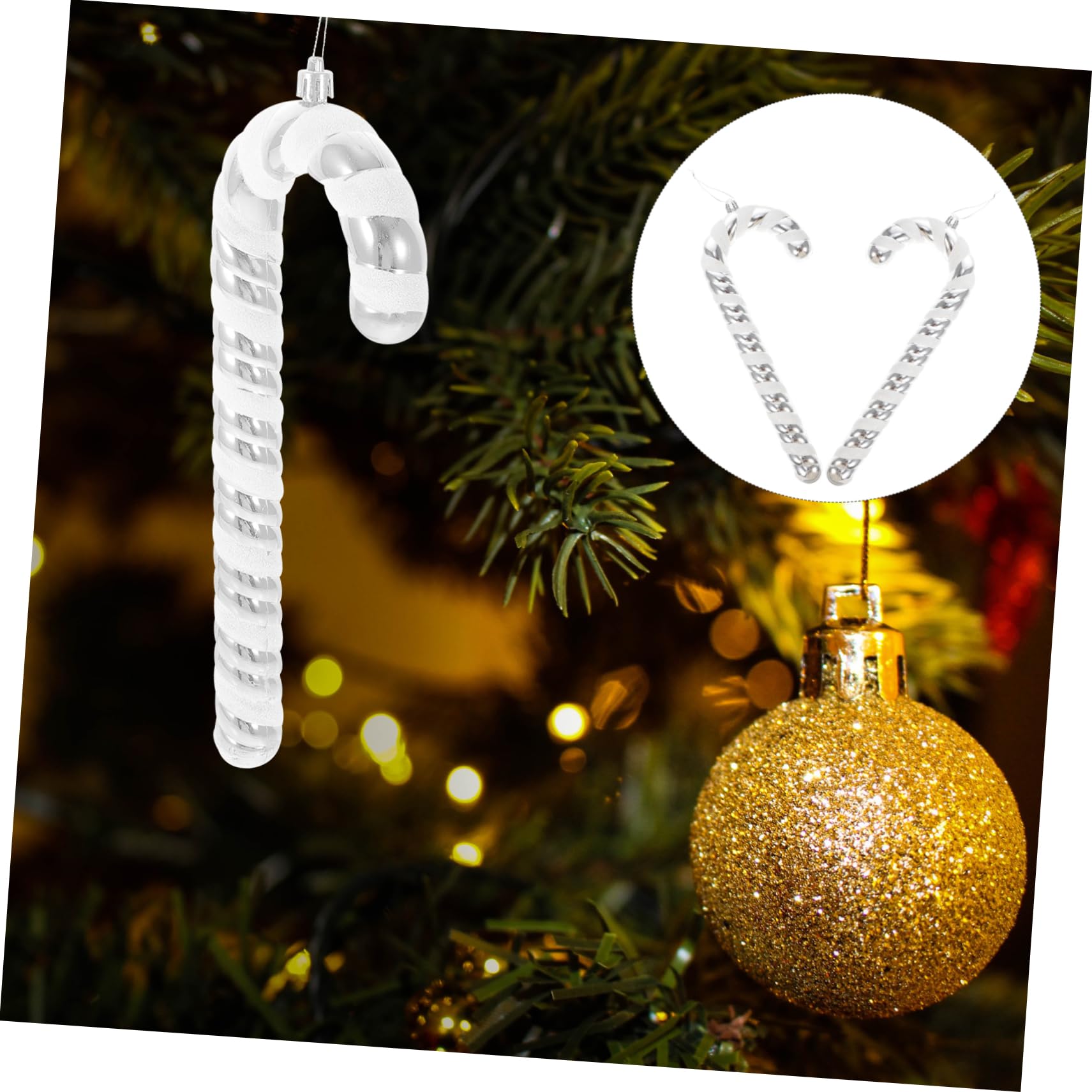 TOPBATHY 10 STK Weihnachtsstock Weihnachtsbonbons Requisiten Weihnachtsbonbonanhänger Star for Christmas Tree Christbaum anhänger Weihnachtsdekorationen Girlande Weihnachtsschmuck Plastik