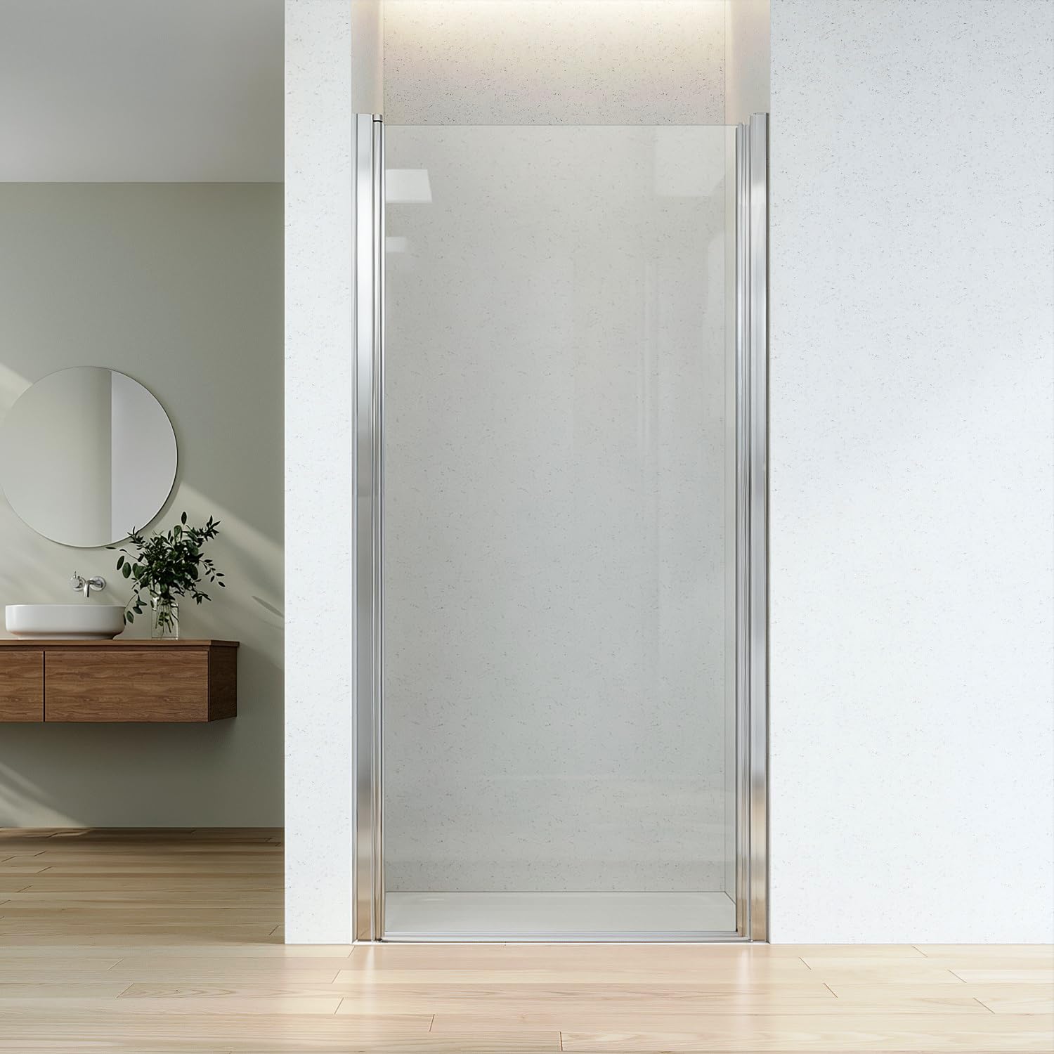Duschtür Glas 85 cm Pendeltür Dusche Nischentür rahmenlos