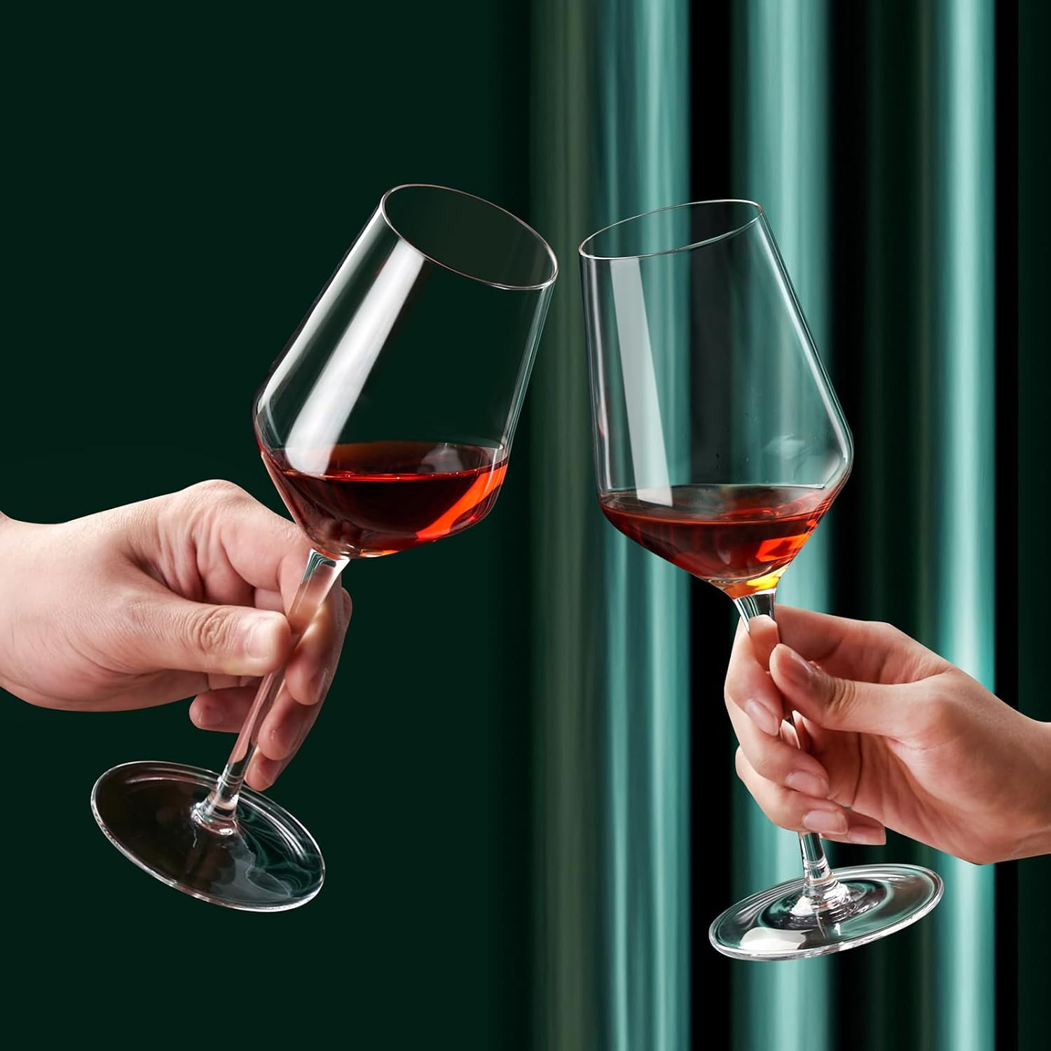 ACHEER Crystal Wine Glasses Set of 6 - Hand Blown Red Wine or White Wine Glass - 14Oz - Long Stem Wine Glasses – Gift for Wedding, Anniversary, Christmas - Image 4