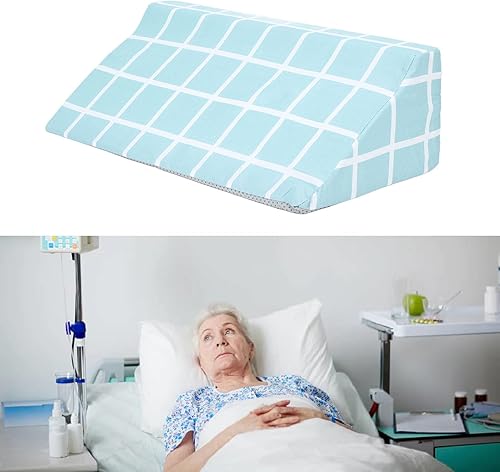 Miniatura 5 de Diydeg Almohada de cuña de cama, cojín de apoyo elevado de 8 a 6 pulgadas para aliviar el dolor de espalda, piernas y rodilla, almohada triangular