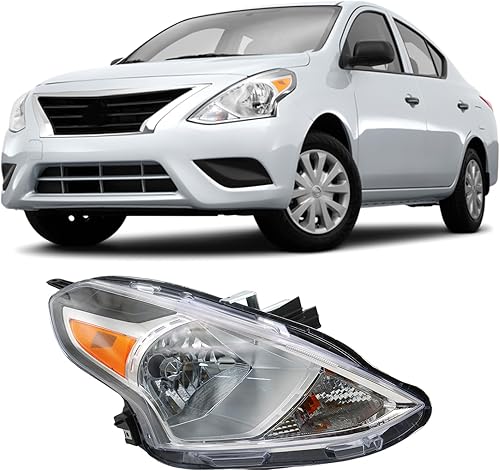 Conjunto de faros delanteros para Nissan Versa 2015, 2016, 2017, 2018, 2019, repuesto para Nissan Versa (carcasa cromada de repuesto) disponible en Yaxa Costa Rica