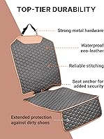 Vista 2 de Owleys Protector de Asiento de Automóvil de Cuero Premium para Asiento de Carro de Niño, Funda de Asiento de Carro contra Suciedad y Rayones