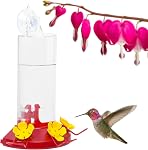 Perky-Pet 8-Ounce Window Mount Hummingbird Feeder 217 | 3 Bee Guard Ports, Suction Cup & Removable Perches, Plastic Shatter-Resistant Bottle for Outdoor Backyard Bird Watching, 217