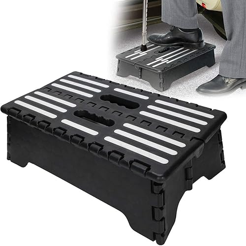 Taburete plegable, reposapiés plegable, portátil, compacto, plegable, para niños y adultos, taburete para baño, jardín, cocina, escuela