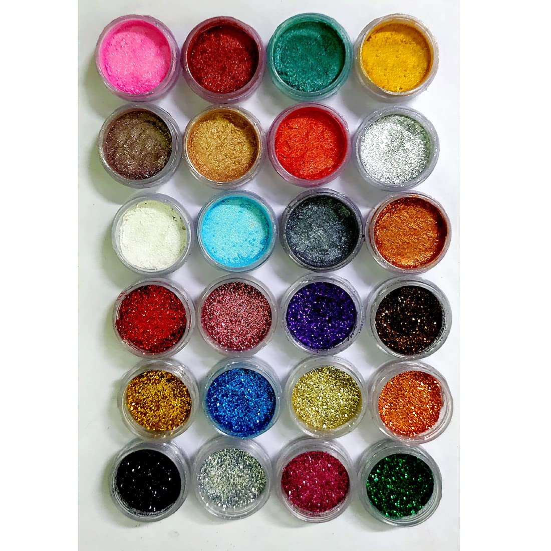 12 Color Glitter & 12 Shimmer Eyeshadow Palette, Long Lasting Eye Makeup With Shimmery Finish Sparkle (Multicolor)