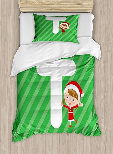 Miniatura 15 de Ambesonne Synthwave Duvet Cover Set, Abstract Halftone Inspired Dos with Colorful Retro Zigzags Graphic, Decorative 3 Piece Bedding Set with 2