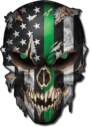 Decals by Haley Adhesivo militar  Calcomanías de calavera prémium para camiones y automóviles  Calcomanías de bandera estadounidense con calavera de