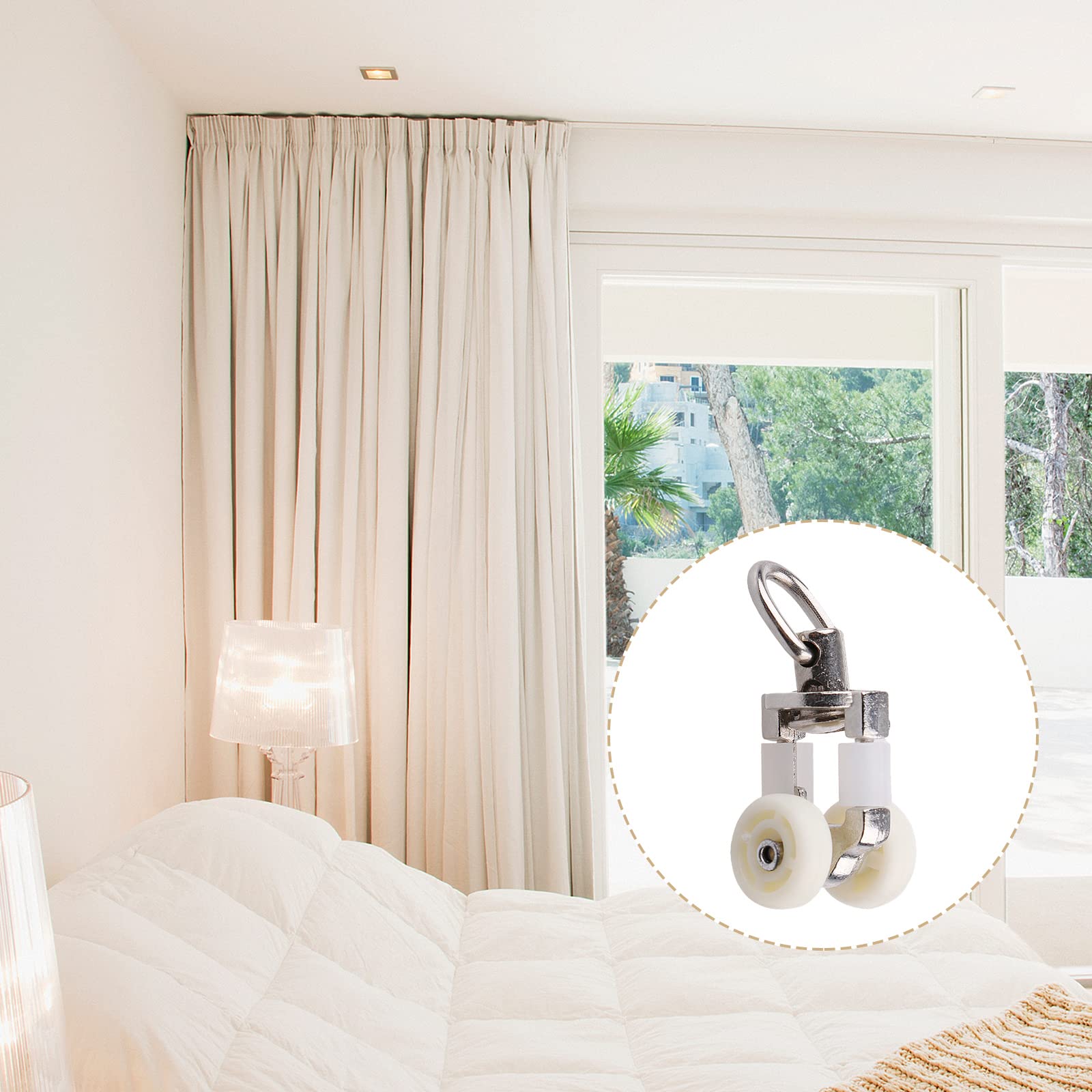 Amazon｜GHDVOP カーテンランナー後入れ 50個入り 合金 カーテンレール