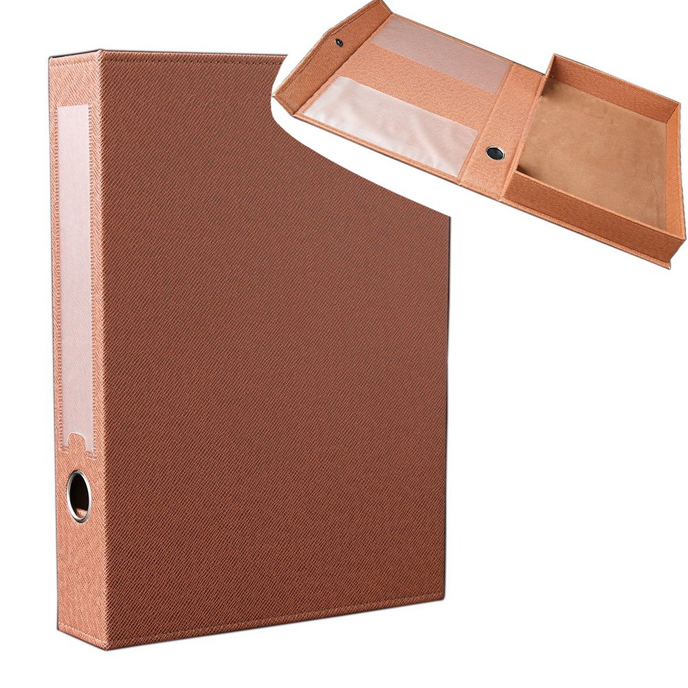 KINGFOM Professional Leather Business Padfolio Portfolio A4 Files Folder Documents Organizer, Archiv