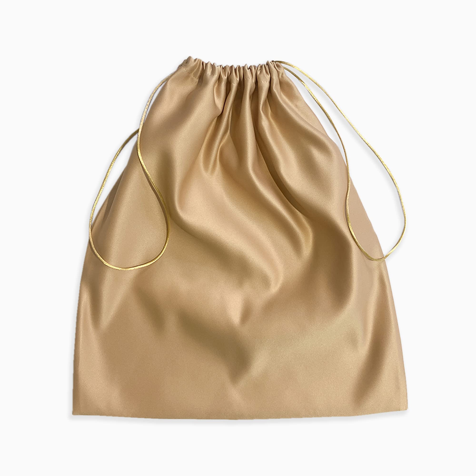 Gold Silk Satin Dust Bag - Silver, Rose Gold (Small 15x15", Gold)
