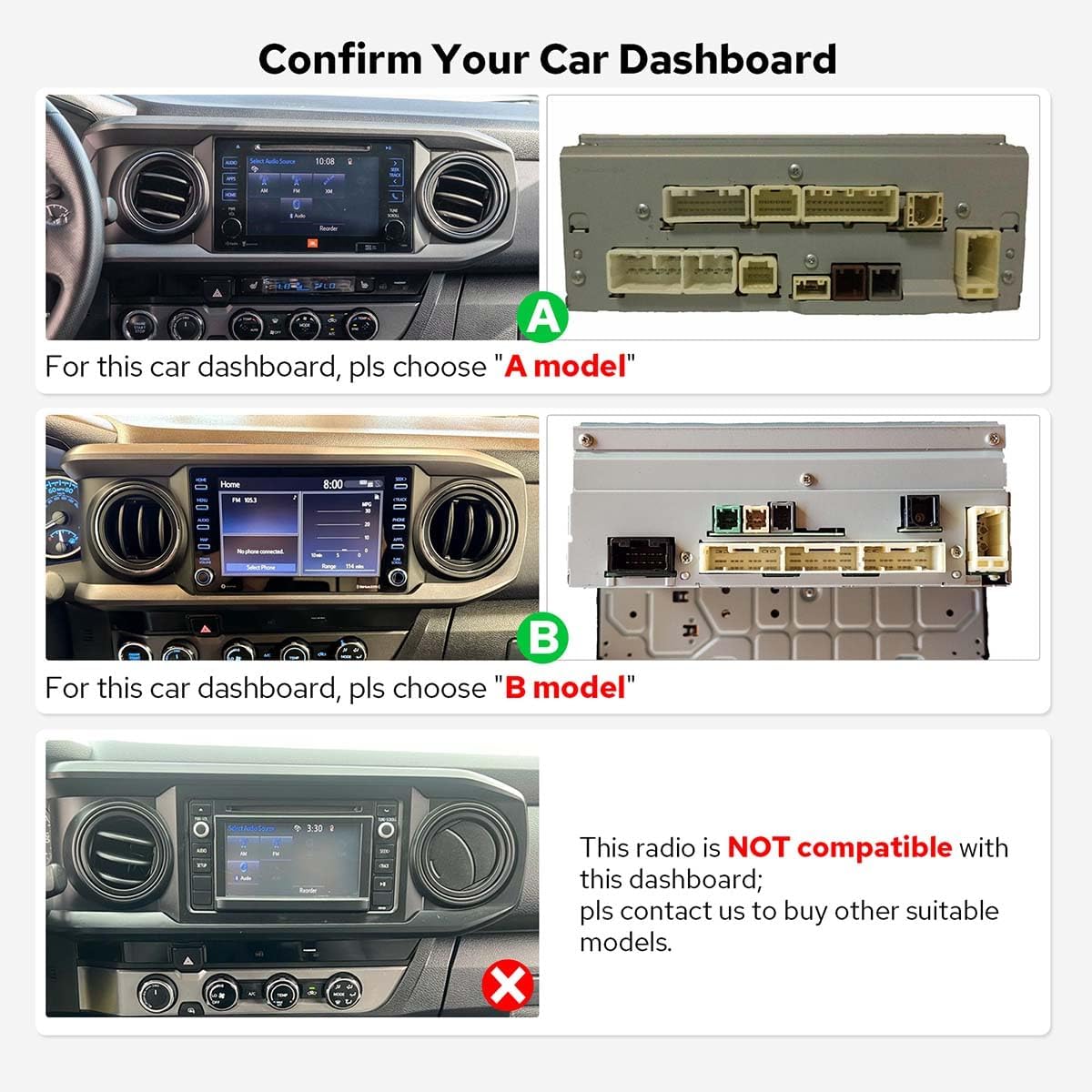 JOYING Car Stereo for Toyota Tacoma 2016-2023, 9.5" 2K QLED Touch Screen Android 13 Car Radio 12GB+256GB Plug and Play with CarPlay & Android Auto, AM/FM, Bluetooth, GPS Navigation(JY-TT216N12)
