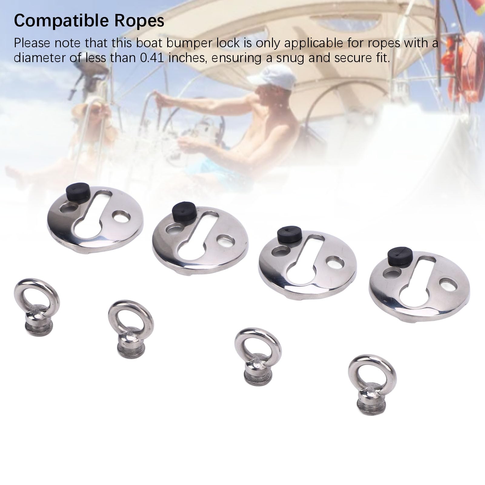 Ganchos Para Defensas De 4PCS Liberación Rápida Acero Inoxidable Pulido Sujetadores Compatibles Con Cuerdas Hasta 0 41 Pulgadas Ideales Para Accesorios Náuticos Como Redes De Pesca O Neveras