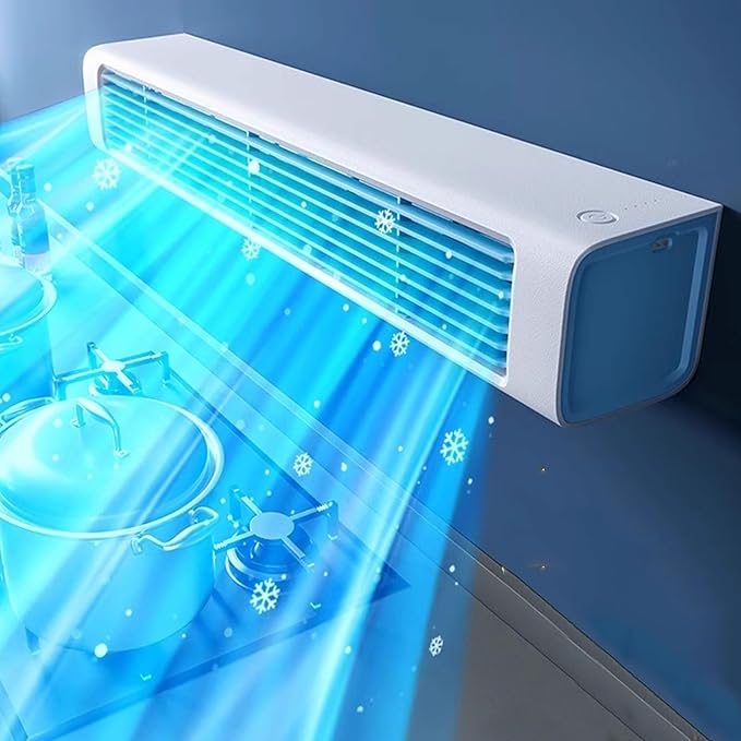 MGHRUEWH Aire Acondicionado De Pared, Portátil, Pequeño, Inalámbrico, De 3 Velocidades, con Salida De Aire Larga Y Control Remoto, Ideal para Habitaciones, Dormitorios Y Oficinas.