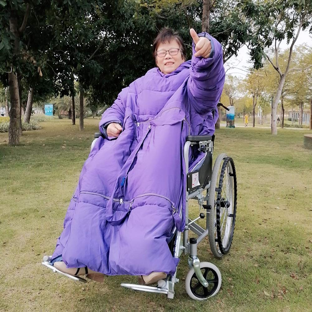 Manta cálida para Silla de Ruedas Funda para Silla de Ruedas Funda acogedora para Silla de Ruedas Scooter de Movilidad Calentador de piernas para Mantener Las piernas abr