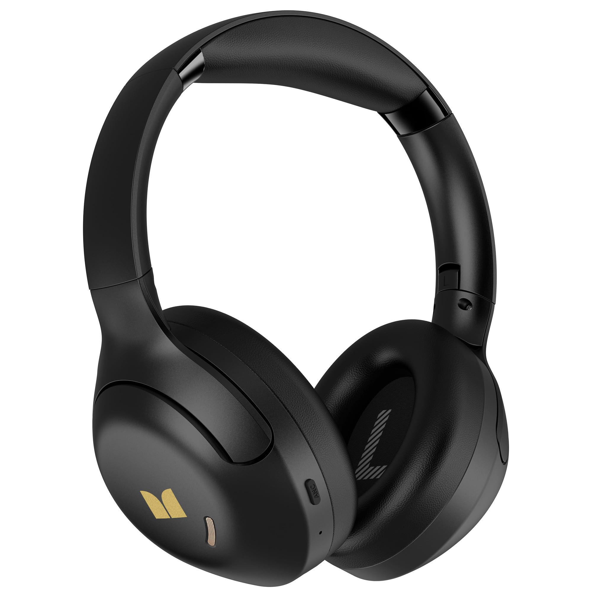 Monster Harmonic N22 ANC Active Noise Cancelling Headphones, Bluetooth Headphones Over Ear, 60H Playtime, HiFi Stereo Audio, Deep Bass, Buil Black | Over Ear with 3 EQ Modes, 110H Playtime, HiFi Stereo Audio, Bluetooth 6.0, Wireless Headphones for Work Travel, Black-image-48