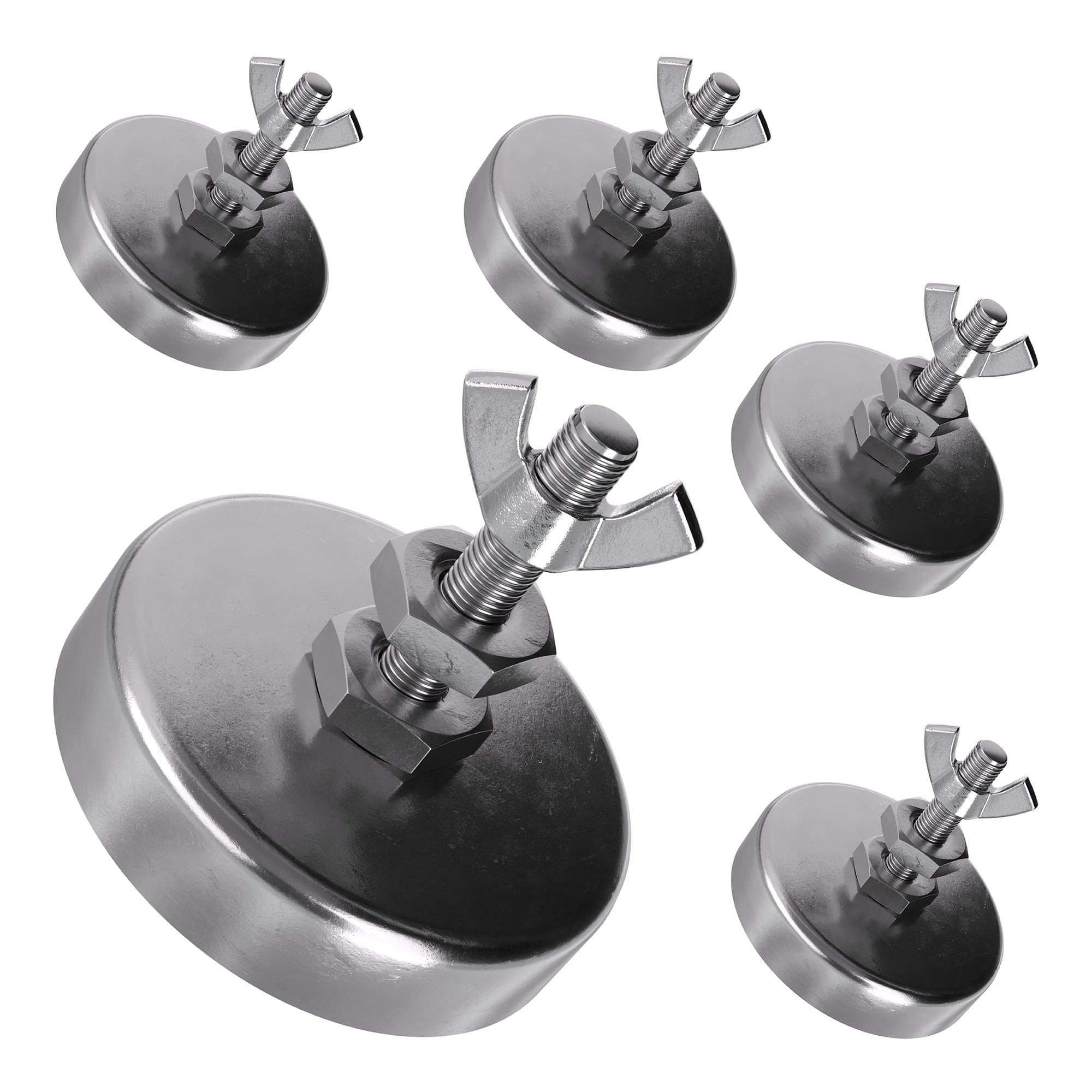 Heavy-Duty Ceramic Magnets - 35 lb Pull, 5-Pack -1