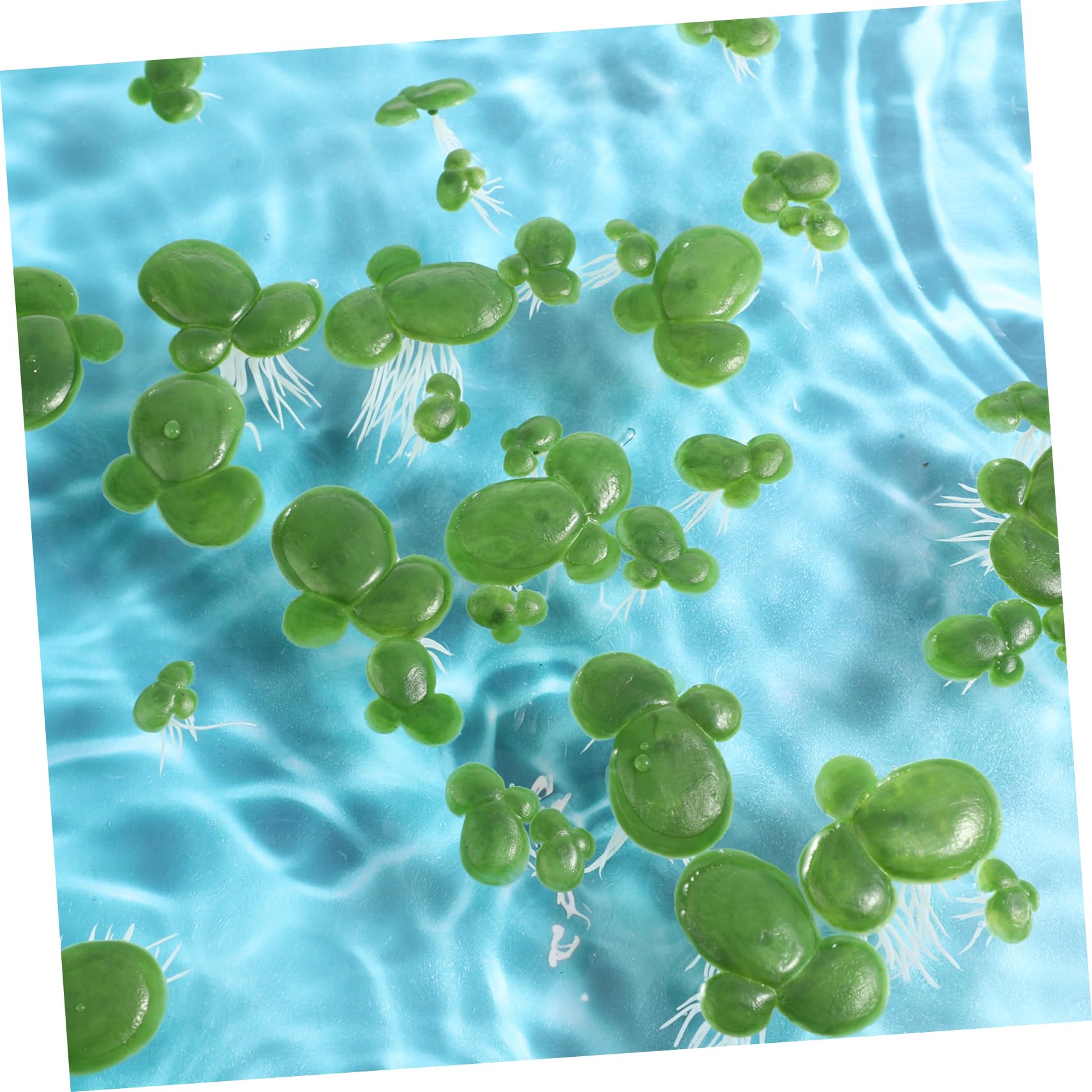 POPETPOP 4 Paquetes De Planta Artificial Lenteja De Agua Falsa Planta Acuática Decorativa De Lenteja De Agua Emulada De Pecera Decoración De a De Artificial