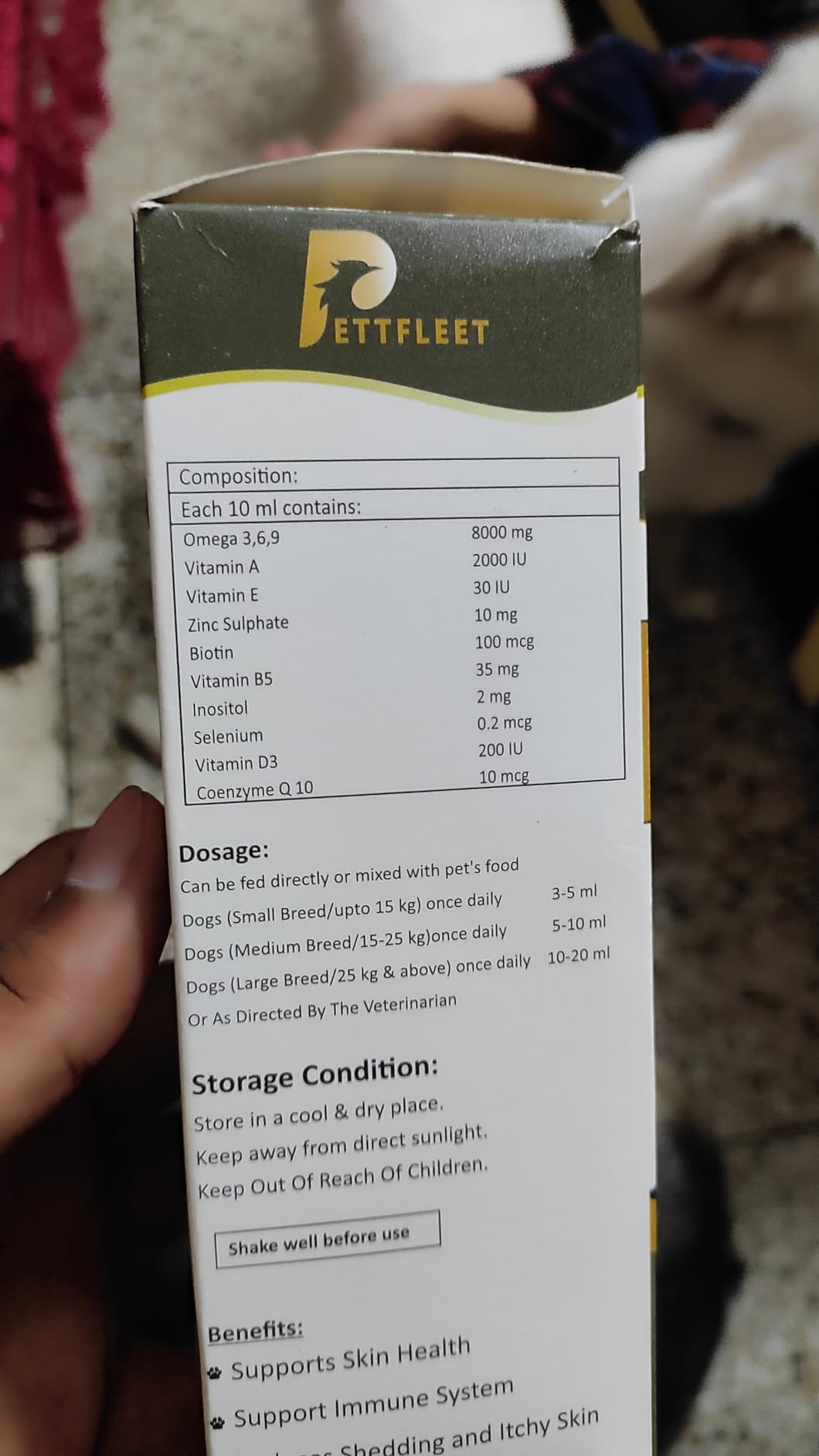 Buy Pettfleet Skin & Coat Syrup, Shines pet Skin & Coat, Strengthens ...