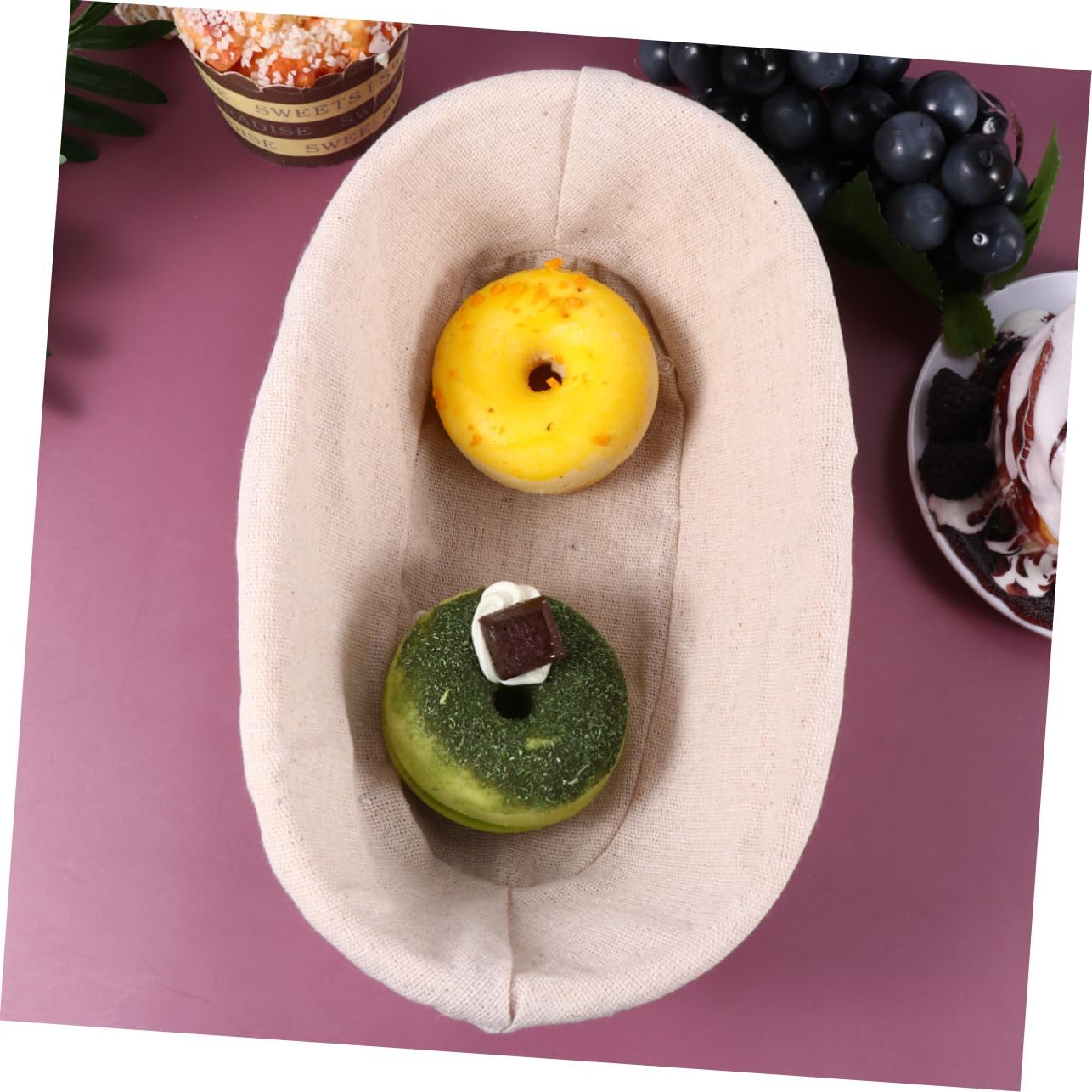 Unomor Elegant Rattan Proofing Basket Set Sourdough Bread Proofing Kit Banneton Bread Starter Loaf Pan Lid Bin