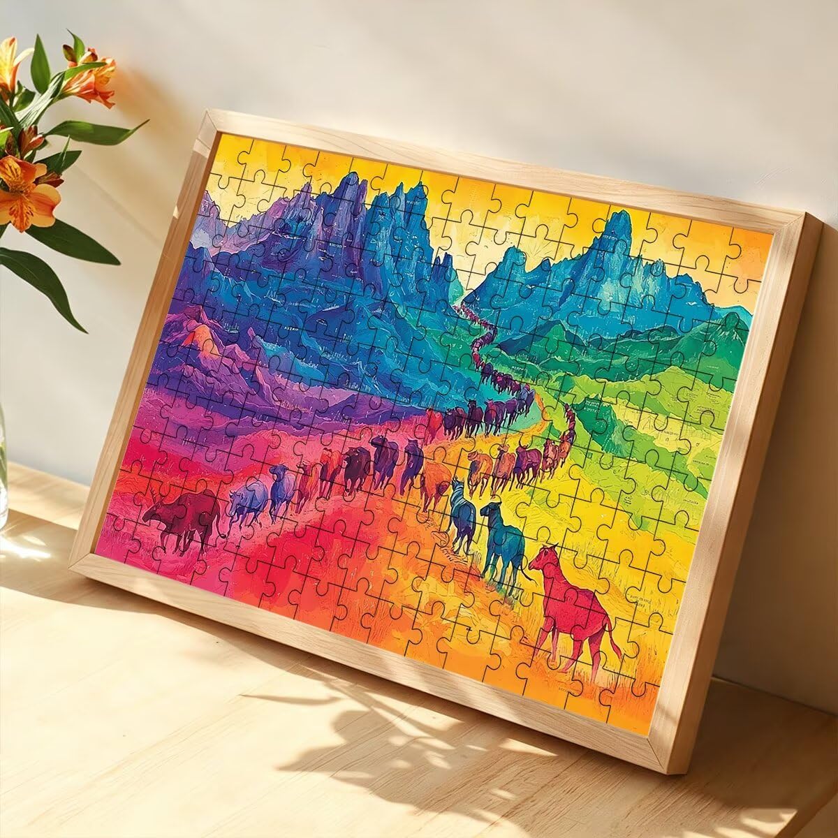 Puzzle 1500 Pièces Adultes en Bois Coloré, Puzzle Nature, 87x57cm -1167
