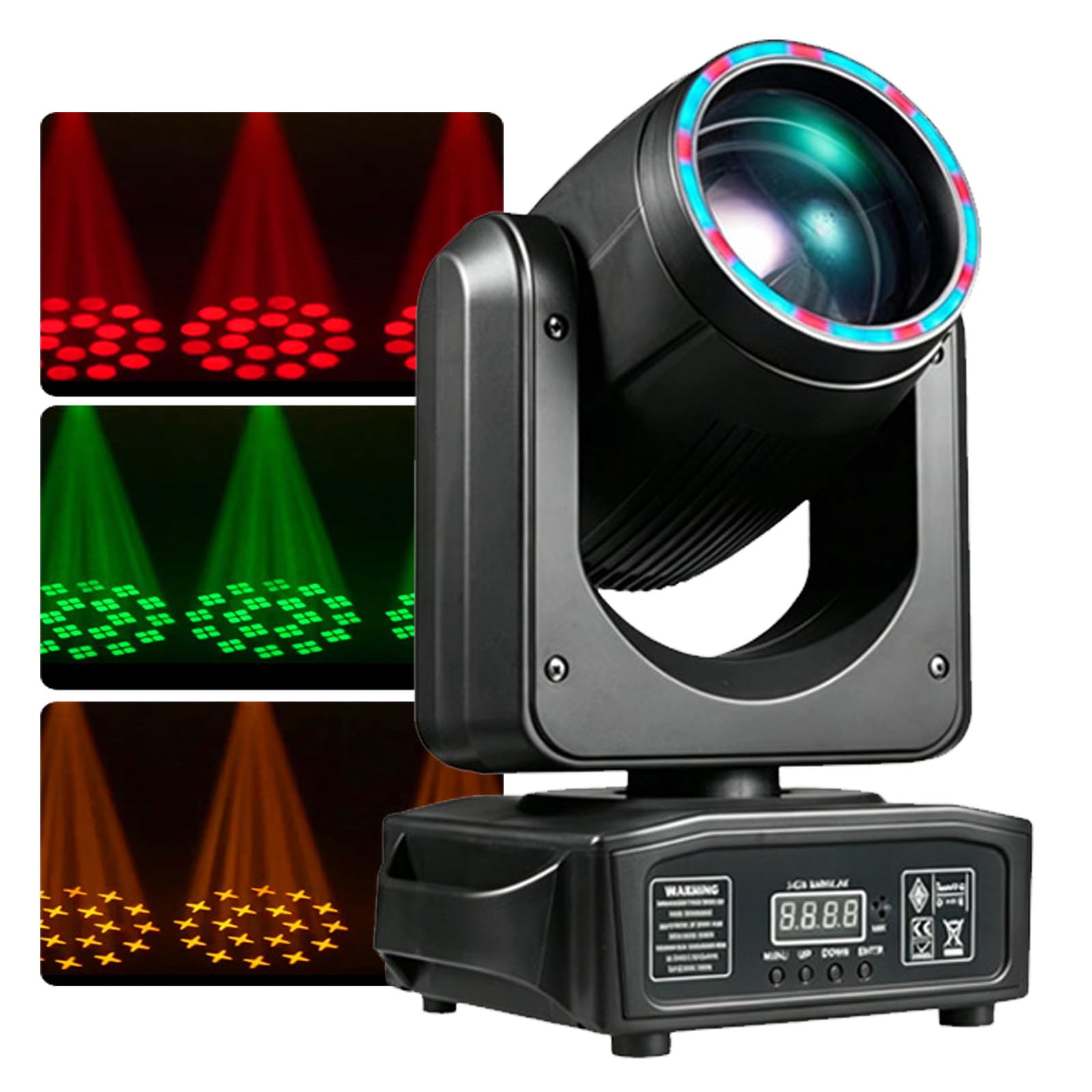 Bühnenbeleuchtungsausrüstung Mit Blende Und Regenbogenprisma | 11–15 Kanäle,16 Leds,Beschichtete Linse,7 Farben,Beeindruckende Effekte,Für Partys Und Tanzveranstaltungen