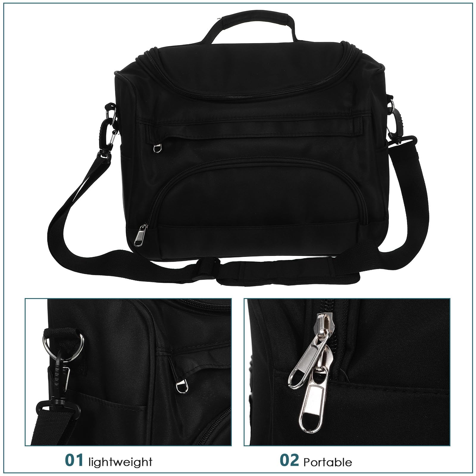 Bolsa de Almacenamiento Portátil para Herramientas de Peluquería de Gran Capacidad con Hombro y Tela Oxford Ligera Adecuado para Viajes y Actividades al Aire Libre