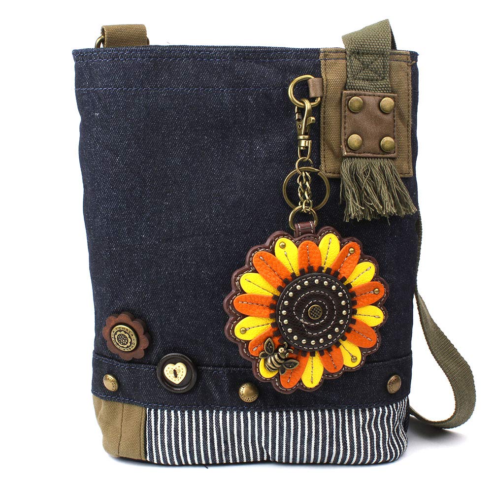 CHALA Patch Cross-Body Women Handbag, Canvas Messenger Bag Olive, Metal Charming Cross - Oliv, Medium — view 24