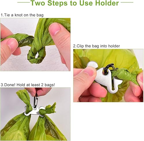 Miniatura 6 de Dispensador de bolsas de basura para perros, soporte para bolsas de excrementos de mascotas para perros, dispensadores de bolsas de basura de tela