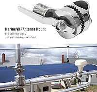 Vista 3 de Aramox Marine Boat - Soportes de antena VHF, montaje de trinquete de rosca de 1 pulgada, montaje de base ajustable de acero inoxidable 316