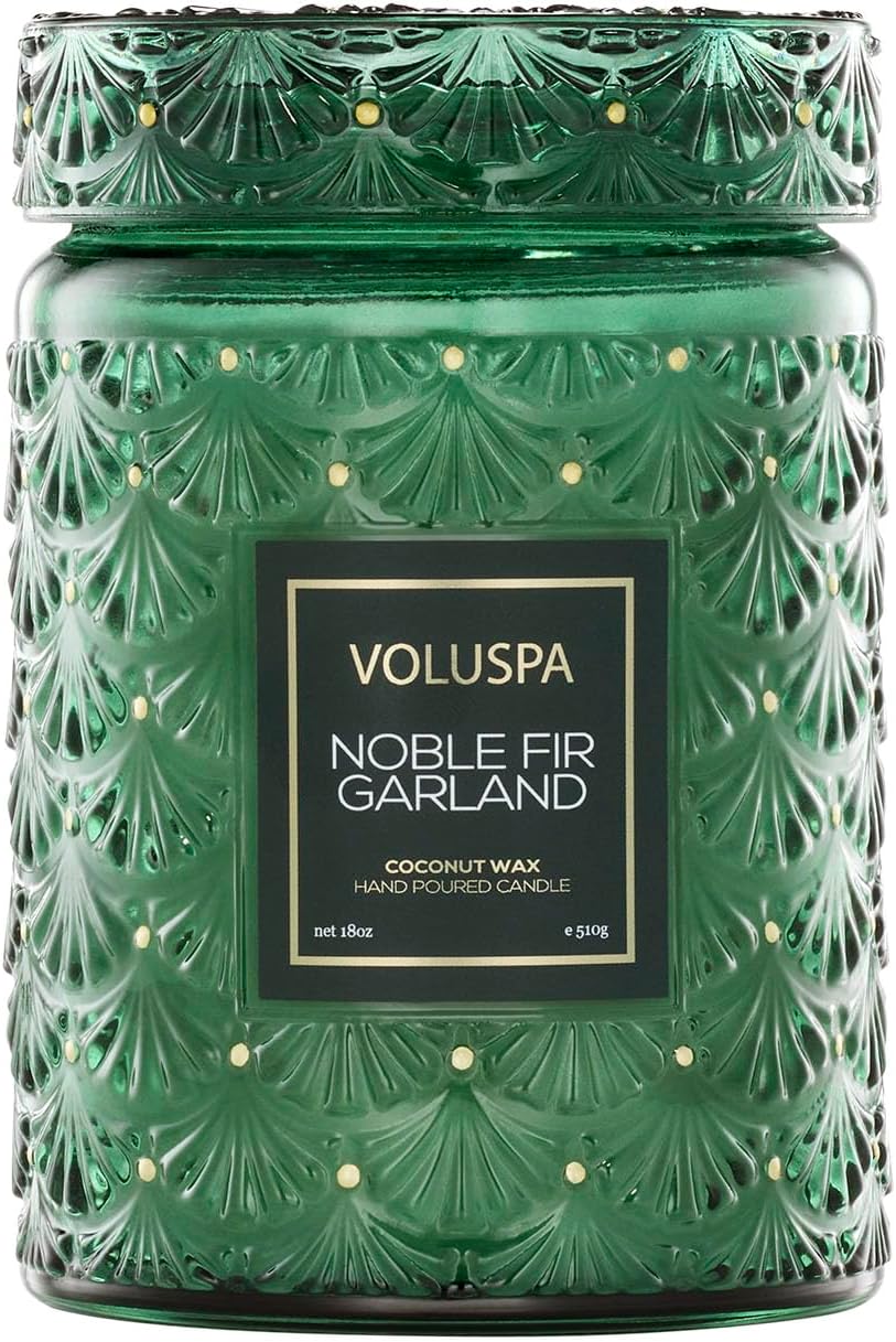 Voluspa Baltic Amber Candle, 18 oz, Coconut Wax Blend, Scented Candles for Home, 100 Hour Burn Time, Candle Jar