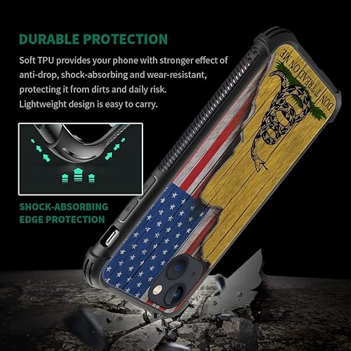 Miniatura 3 de H Don't Tread On Me - Funda protectora de TPU resistente a arañazos y golpes, compatible con iPhone 13 Mini, de 5.4 pulgadas