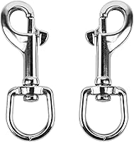 Vista 6 de QWORK Gancho giratorio de 3-1/2 pulgadas, 2 unidades, acero inoxidable 316 de un solo extremo, clips de gatillo para buceo/correa