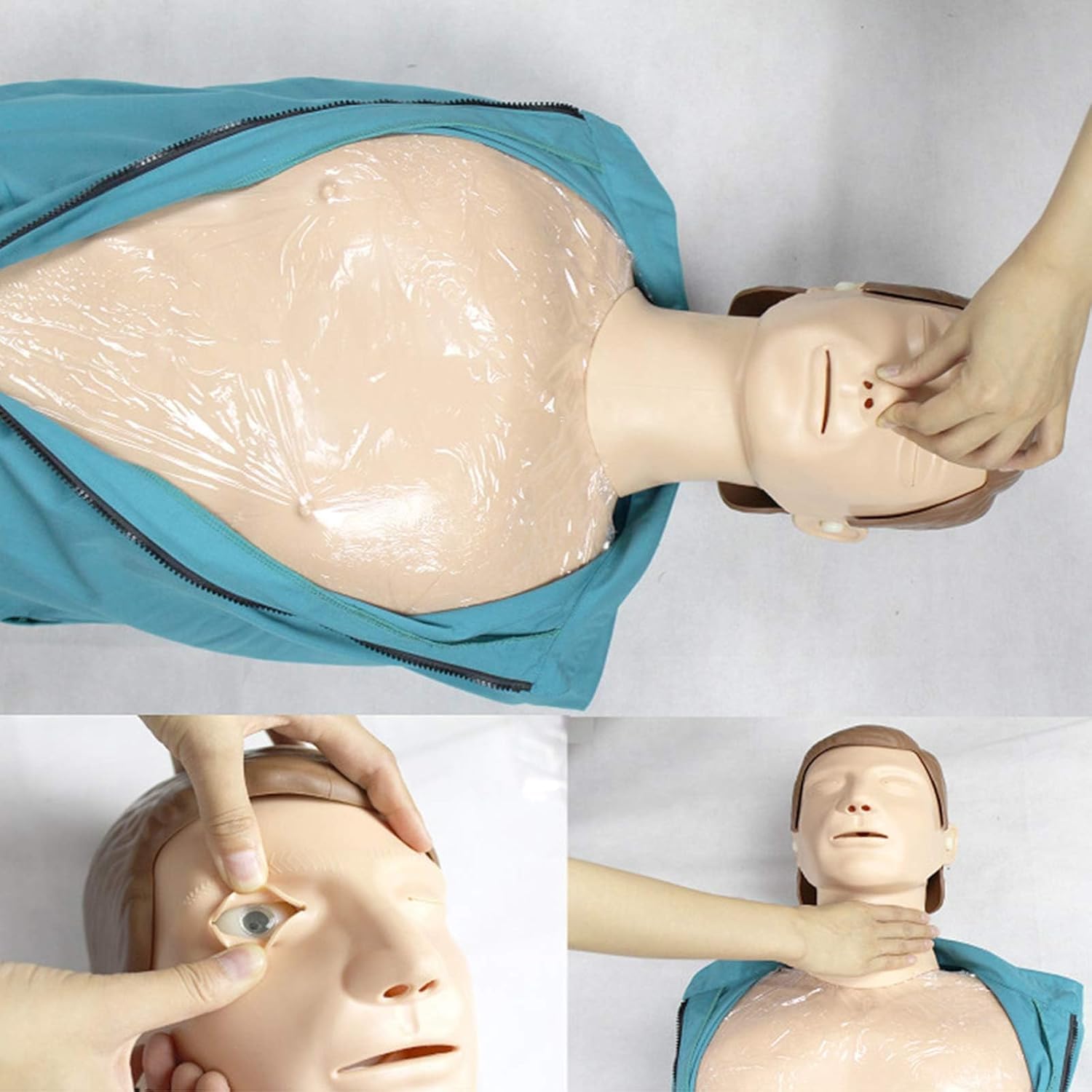 Maniquí de entrenamiento de RCP, simulador anatómico de tamaño real para práctica realista de primeros auxilios, ideal para cursos de entrenamiento y entornos sanitarios