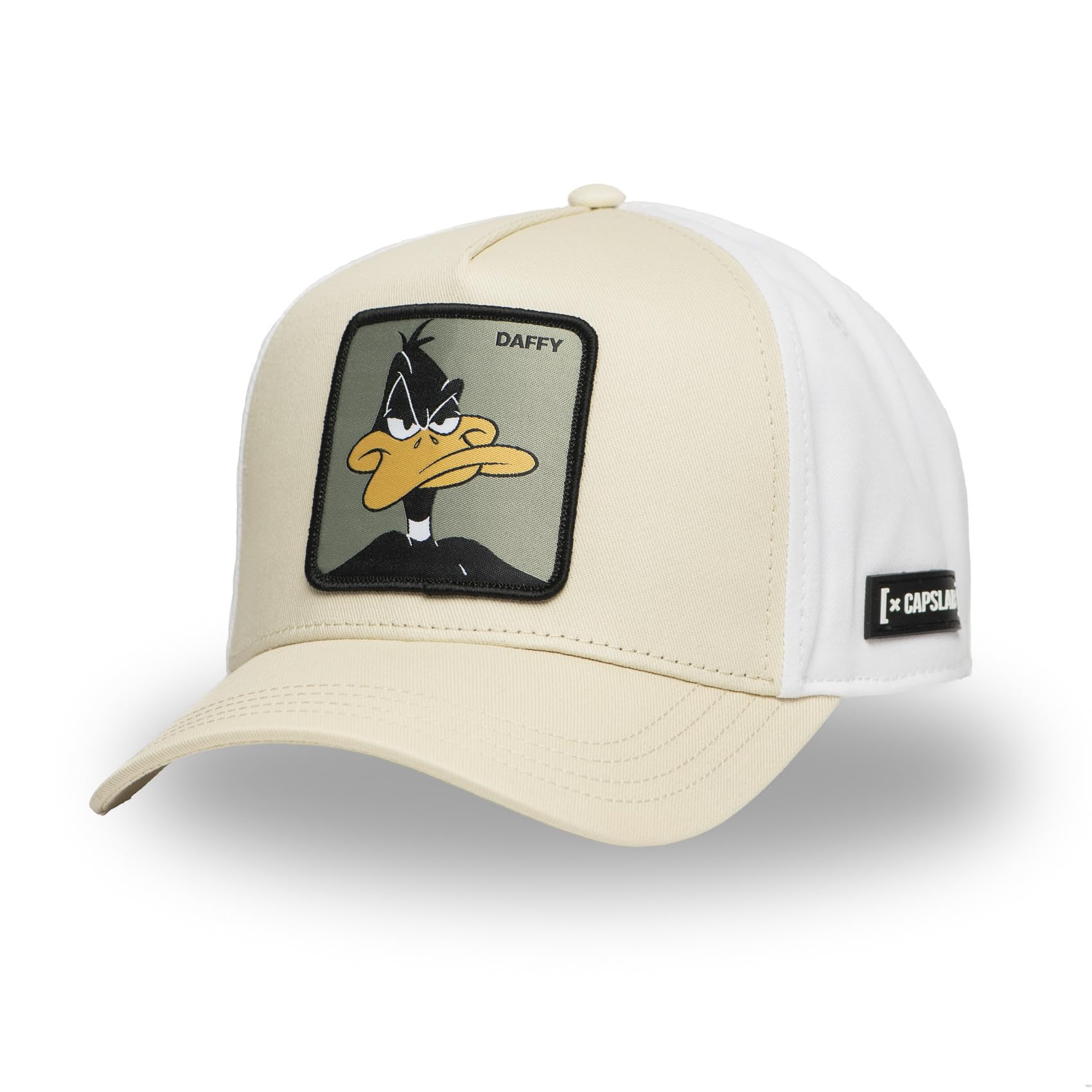 Capslab Men's & Women's Looney Tunes Baseball Cap, Adjustable by Snapback, Beige/White, One Size
