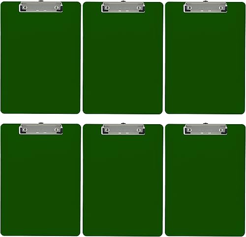 Paquete de 6 tablas sujetapapeles Trade Quest color oscuro, tamaño carta, Verde