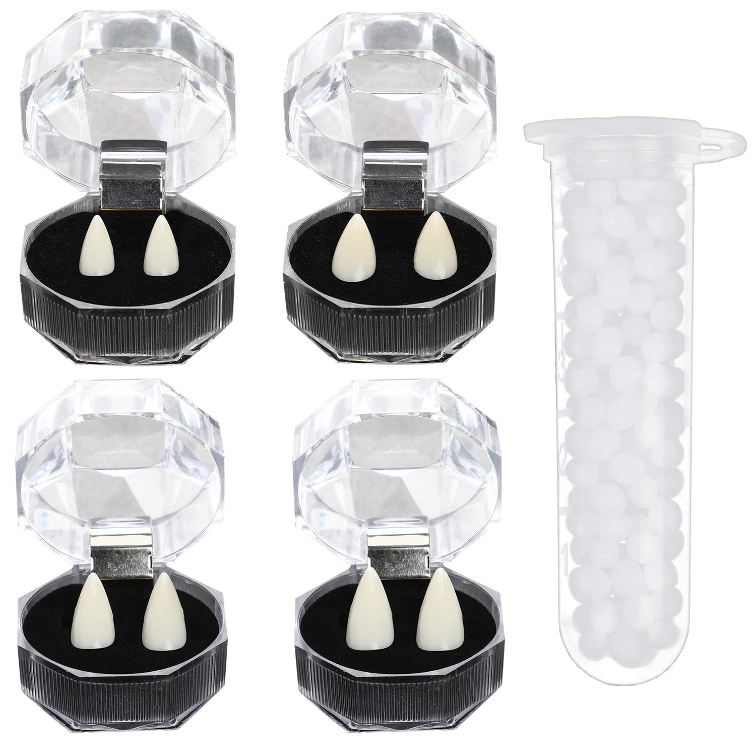 VEYLIN Fake Vampire Teeth for Halloween - Kids and Adults Alike Will Love These Vampire Teeth Fangs with Solid Adhesive