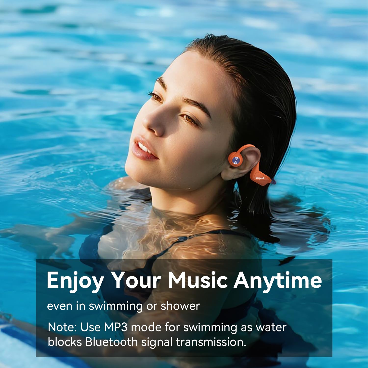Kopfhörer Schwimmen, Knochenschall Kopfhörer Bluetooth 5.4, IP68 Wasserdicht,SportKopfhörer 32G Speicher,UnterwasserKopfhörer mit MP3-Player, Open Ear Kopfhörer für Schwimmen Laufen