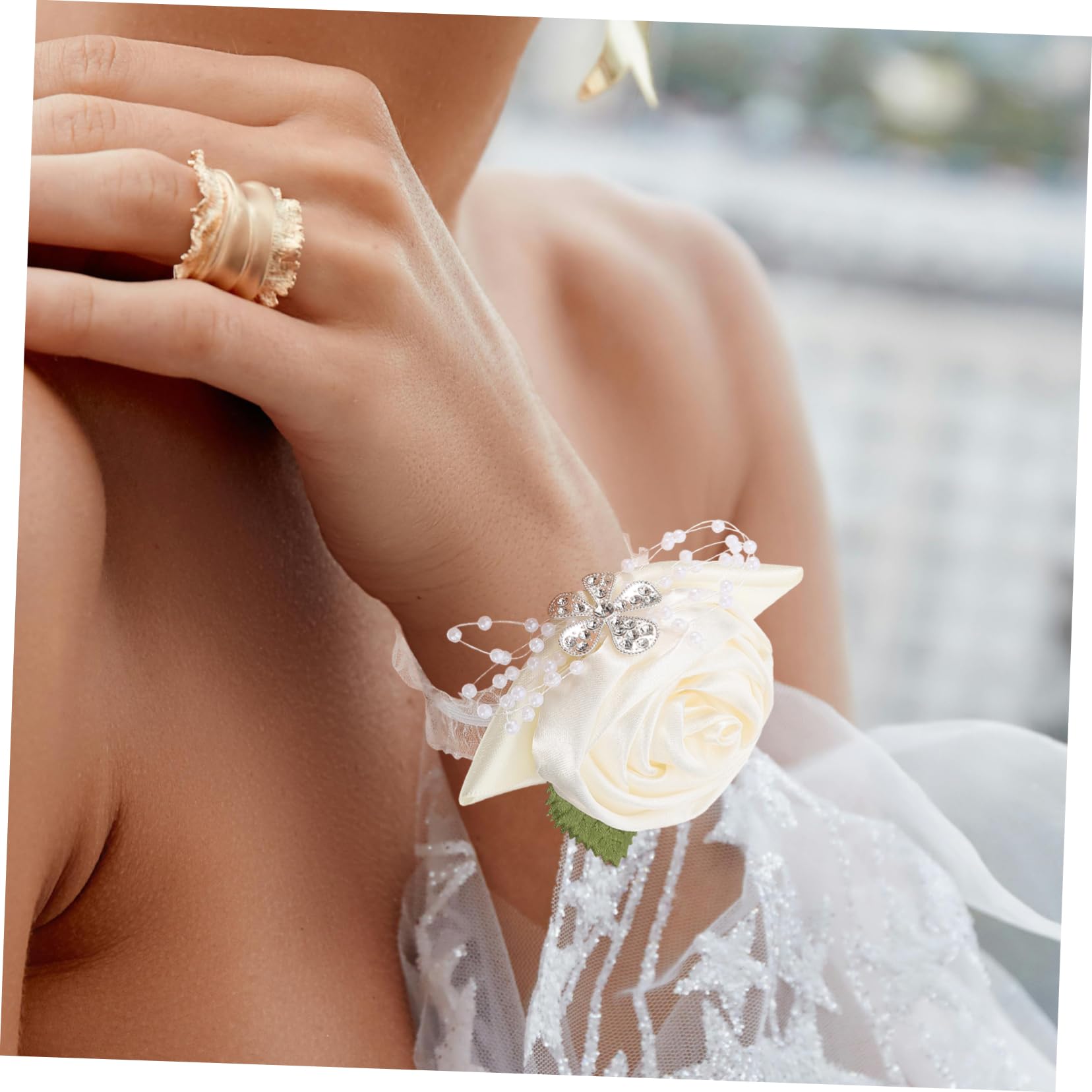 GALPADA 16pezzi Bracciale Corsage per Matrimonio Bracciale Artificiali e Decorazione per e Damigelle e Cerimonie