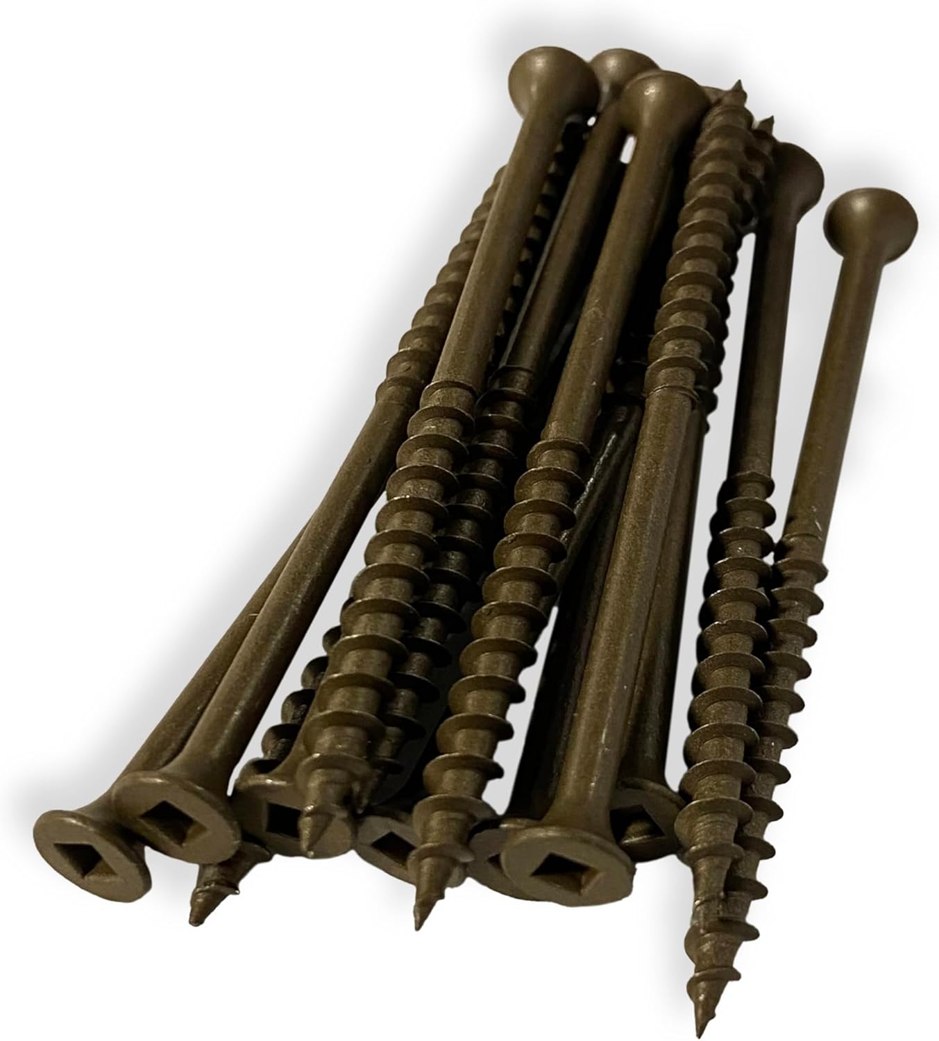 8 x 3" Deck Screws Square Drive Bugle Head Brown Ruspert