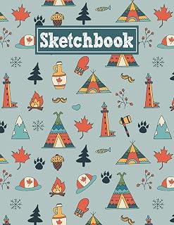 Sketchbook: 8.5 x 11 Notebook for Creative Drawing and Sketching Activities with Canada Themed Cover Design