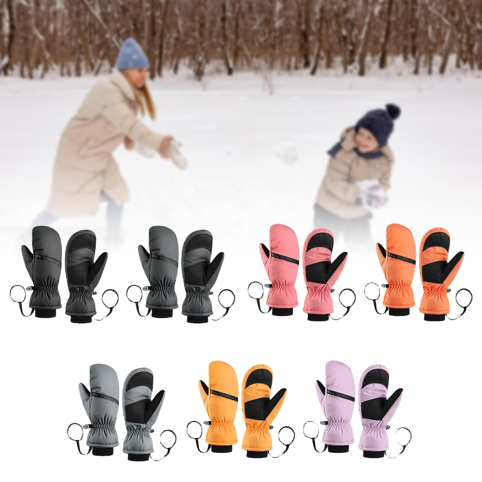 Guanti da snowboard resistenti all'acqua pratici guanti da sci touchscreen guanti caldi guanti invernali per uomo donna