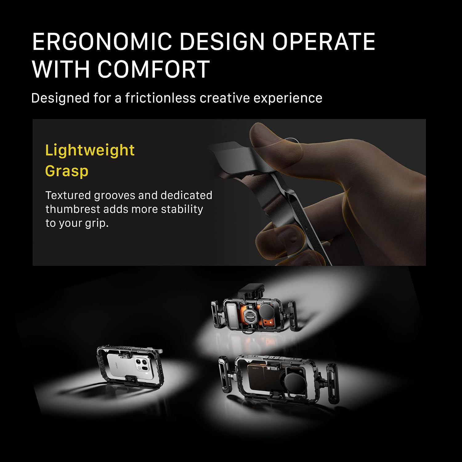 Tilta Khronos Universal Smartphone Case Base Kit | NATO to ARCA Adapter | Cold Shoe Mount | NATO Rails | 1/4"-20 Accessory Mounts. | Multi Axis Adjustment | Mobile Filmmaking Cage | Space Gray