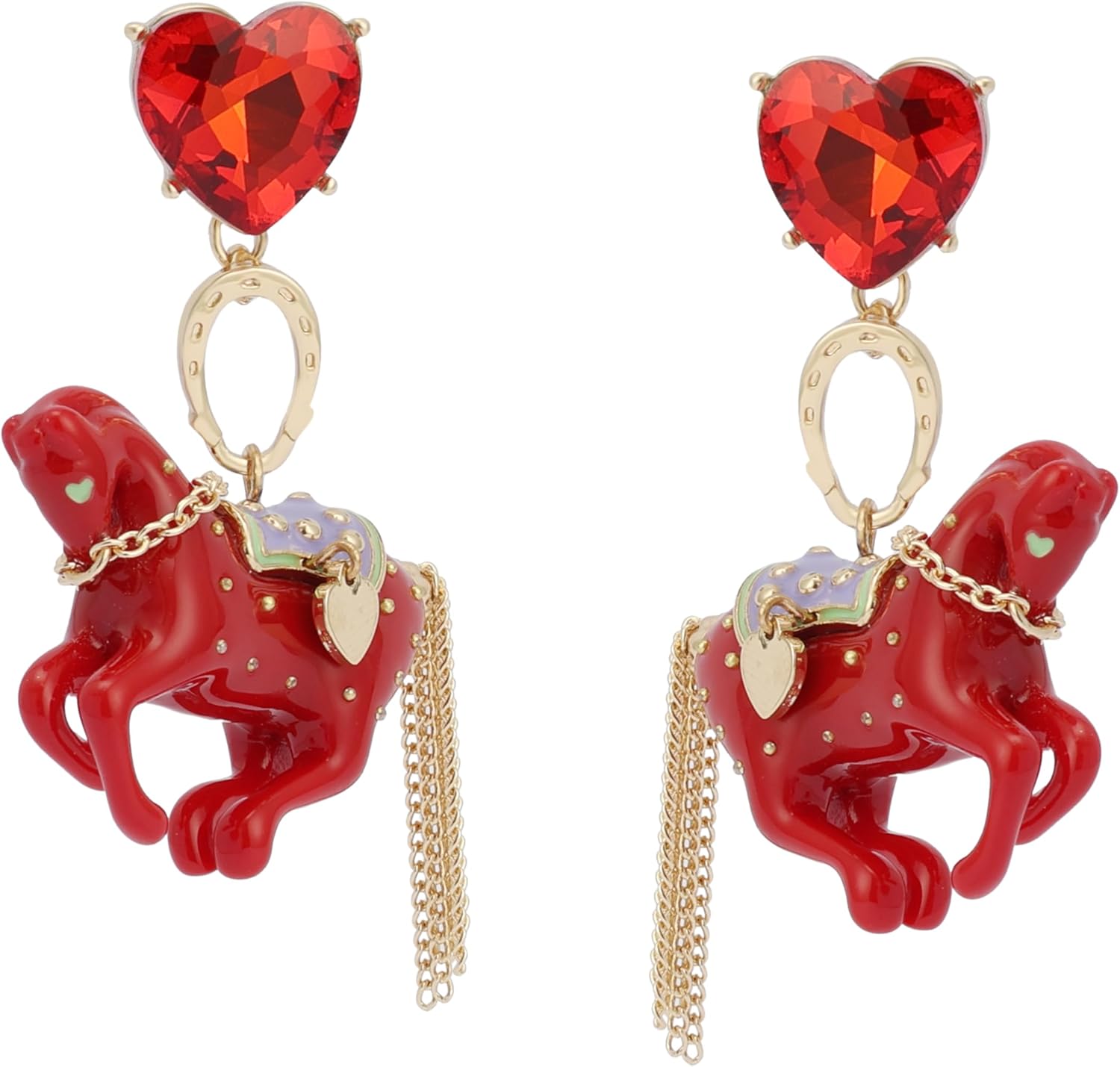 Betsey Johnson Jewelry Women's Horse Drop Earrings - Image 2