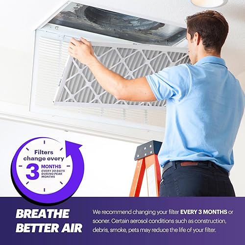 Miniatura 7 de BNX TruFilter 18x24x1 Air Filter MERV 8 (6-Pack) - MADE IN USA – Dust & Pet Defense Electrostatic Pleated Air Conditioner HVAC AC Furnace Filters