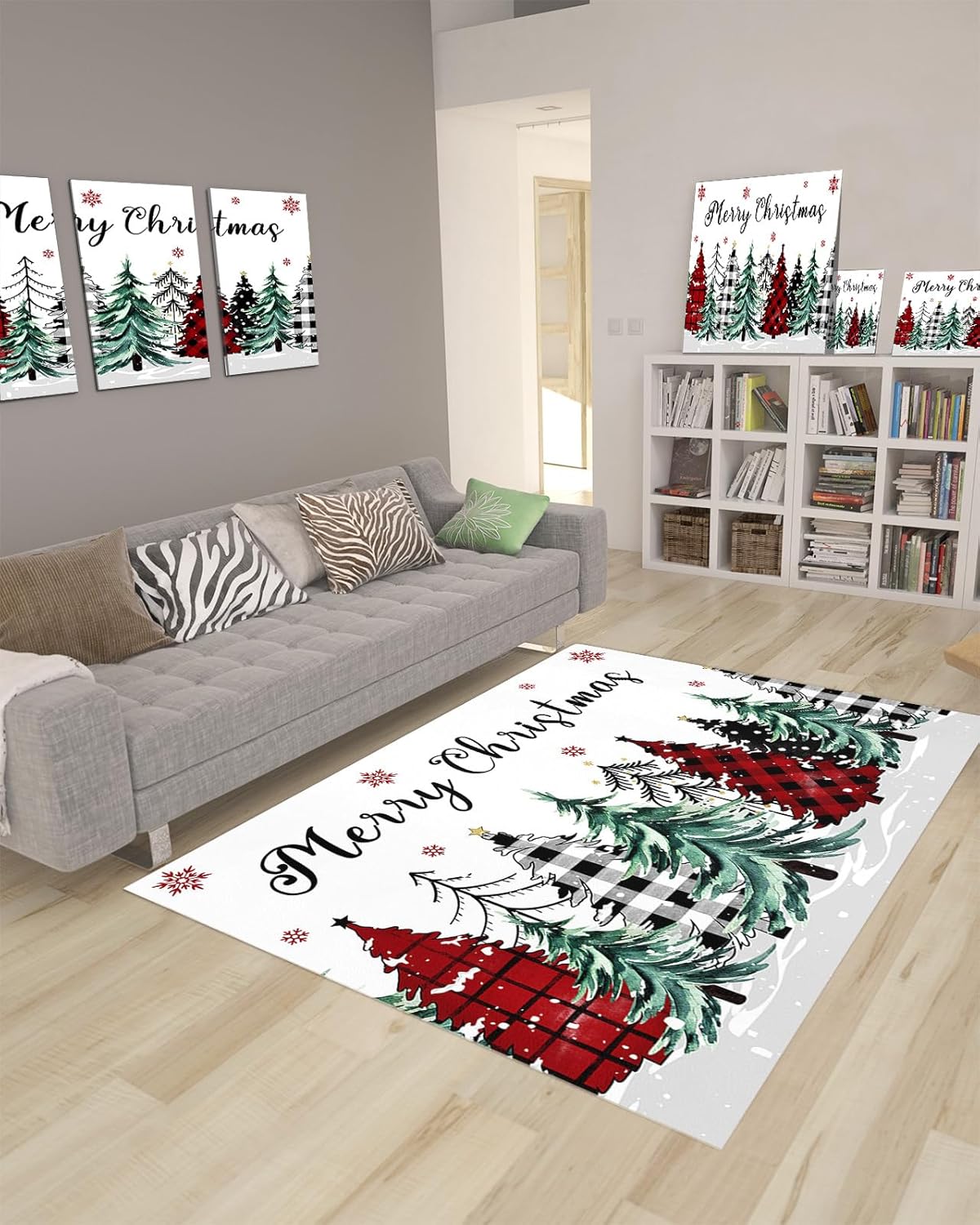 Buffalo Plaid Tree Large Rectangular Area Rugs 3' x 5