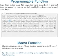 Vista 3 de Koolertron Teclado mecánico macro con una sola mano, mini teclado mecánico portátil para juegos con una sola mano, 23 teclas totalmente programables