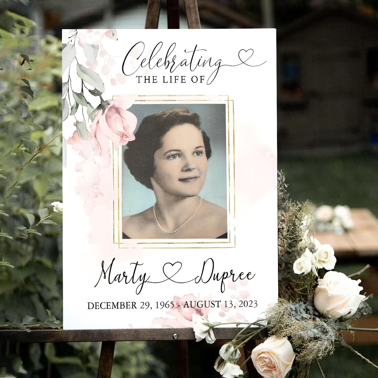 Personalized Funeral Welcome Sign - Celebration of Life Memorial Decoration - In Loving Memory Yard Sign