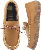 VLLY Men's Moccasin Slippers with Breathable Memory Foam - Cozy Indoor/Outdoor House Shoes, Non-Slip Rubber Sole US 8-14